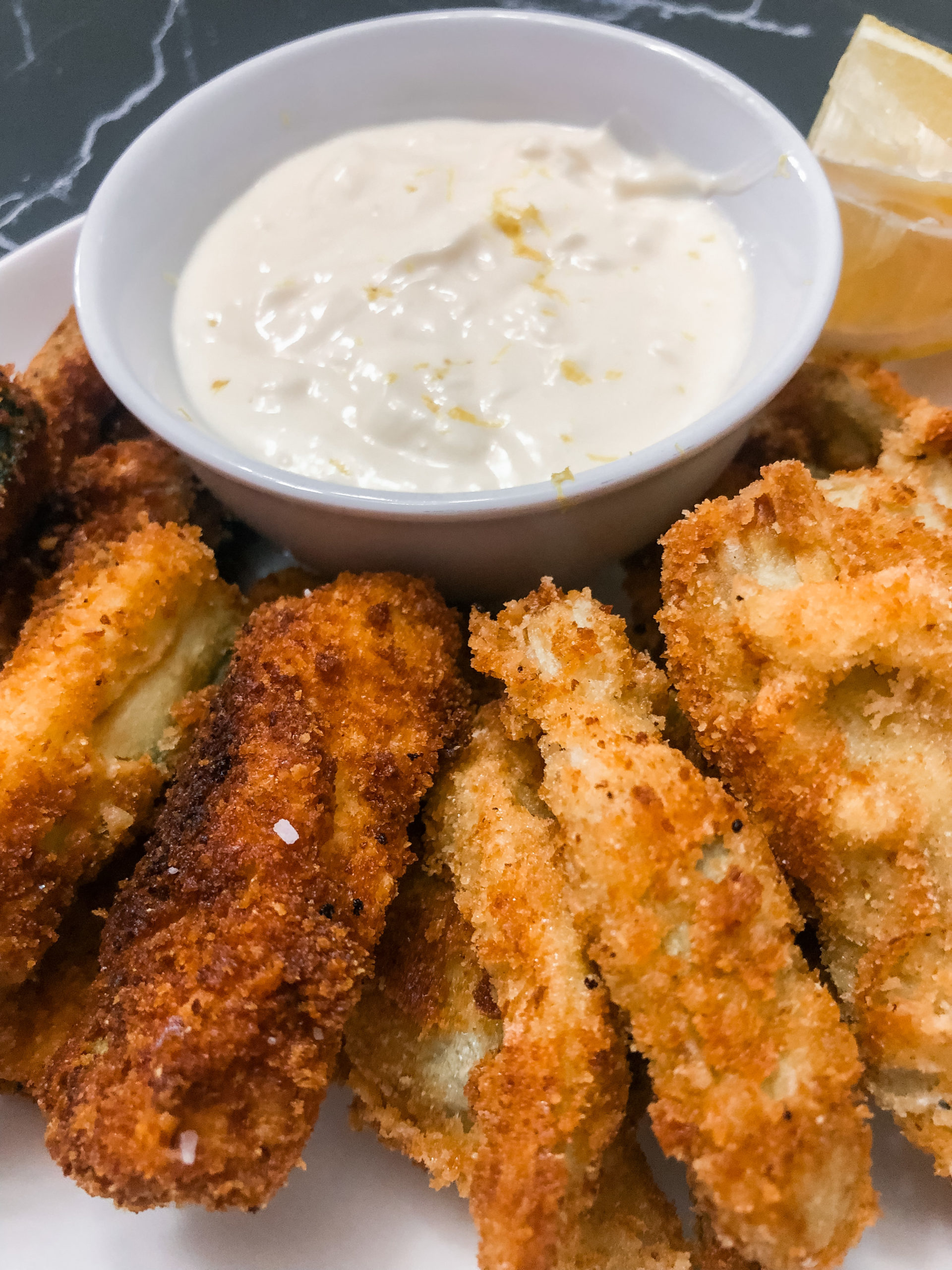 Fried Artichokes with Lemon Garlic Aioli