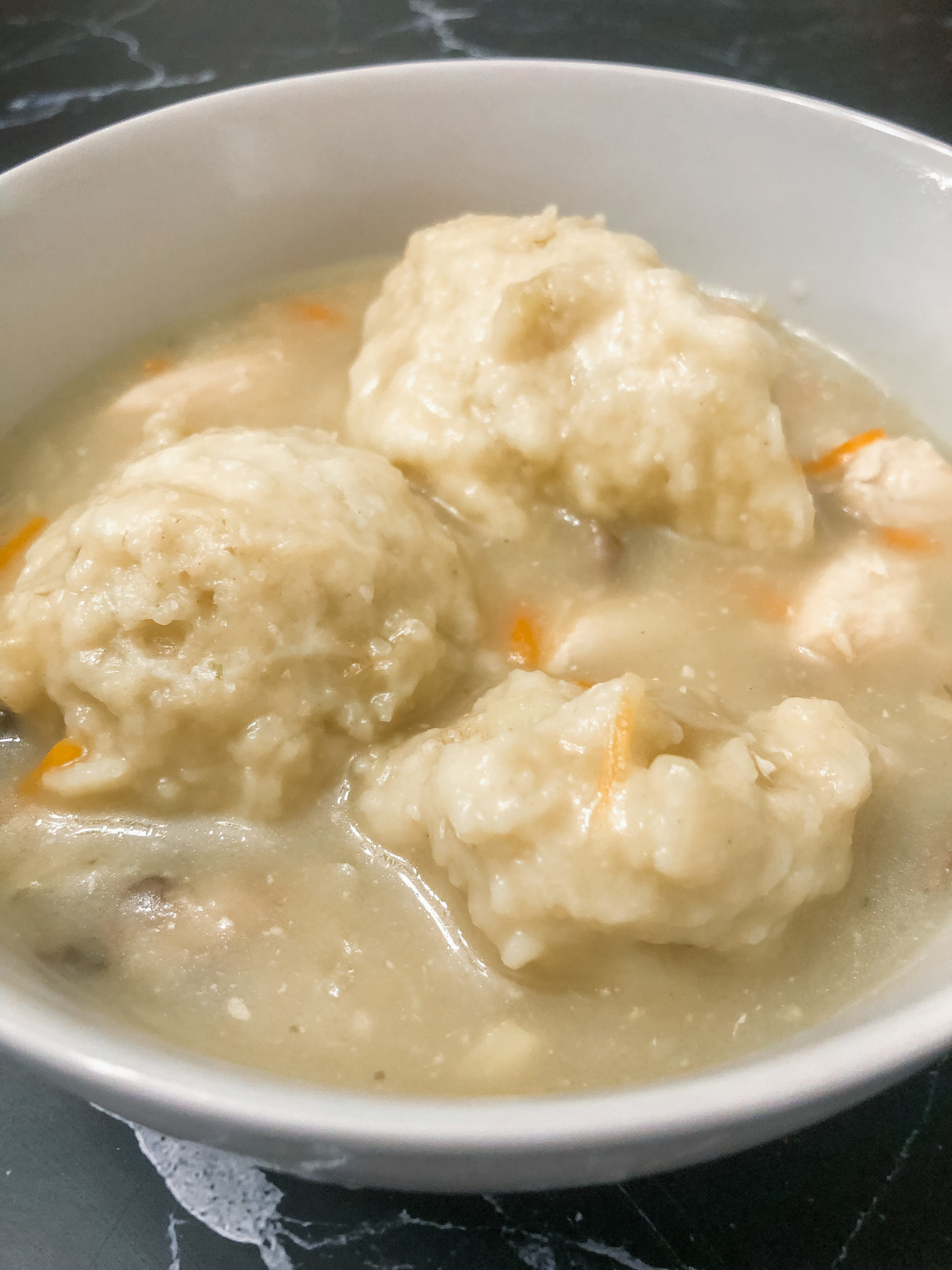 Chicken & Dumplings with Mushrooms & Artichokes