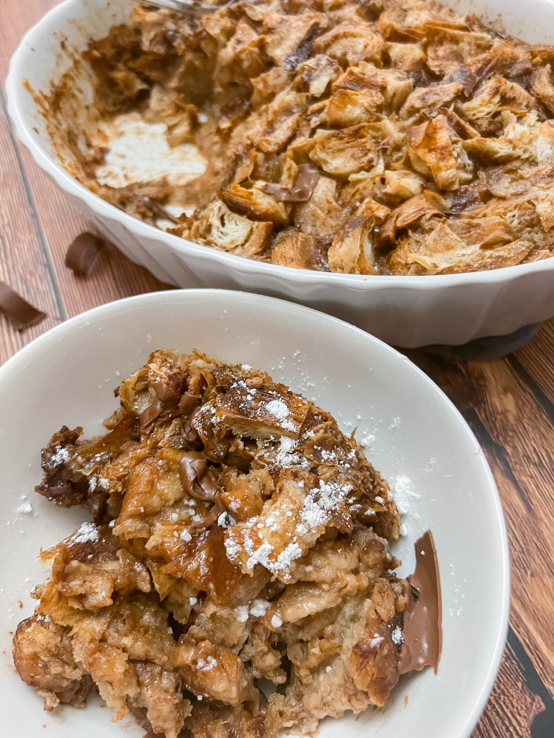 Chocolate Croissant Pudding