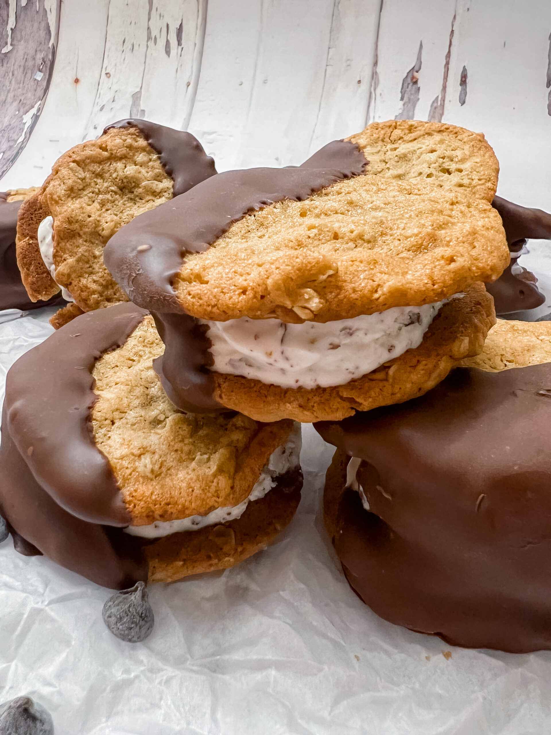 Chocolate Covered Ice Cream Sandwiches