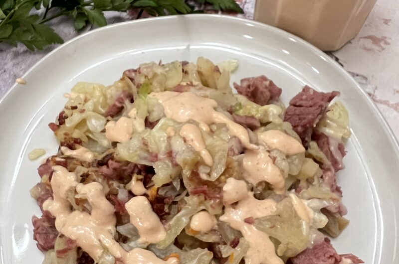 Corned Beef & Cabbage Hash w/ Russian Dressing Sauce