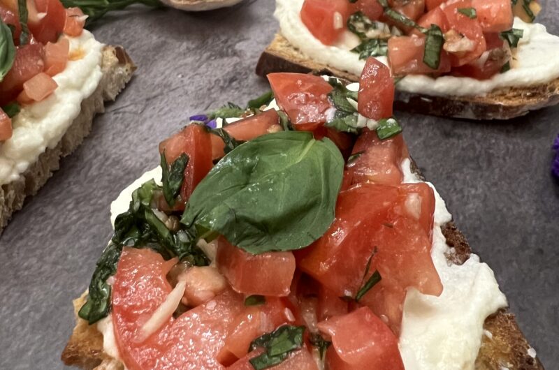 Creamy Ricotta & Bruschetta Toast