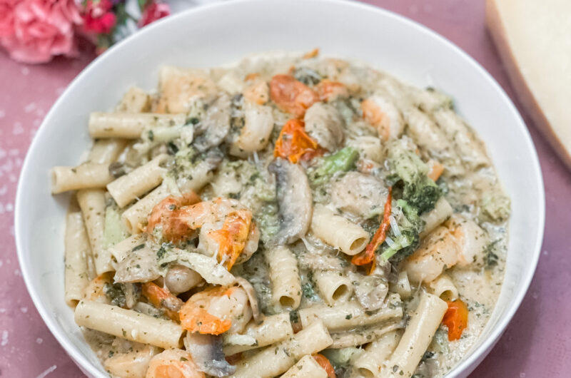 Creamy Shrimp Pasta Primavera