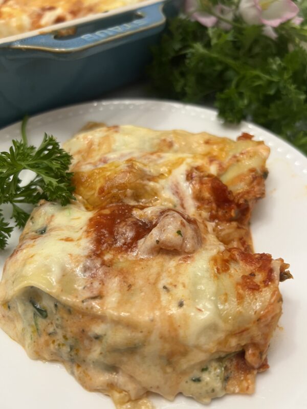 Baked Spinach Manicotti